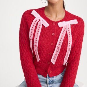 LOVESHACKFANCY CUPID CARDIGAN - XS- NWT